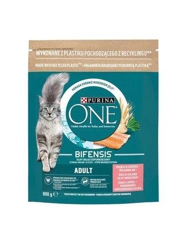 Purina One Adult Rich in Salmon and Whole Grains 800g