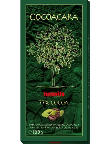 Cocoacara 77% Cocoa Coffee and Cardamom 100g