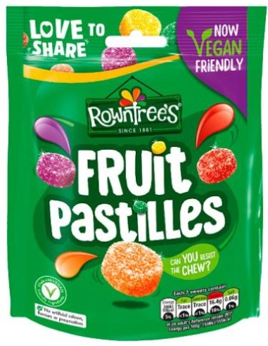 Rowntree's Fruit Pastilles Vegan Pouch 143g