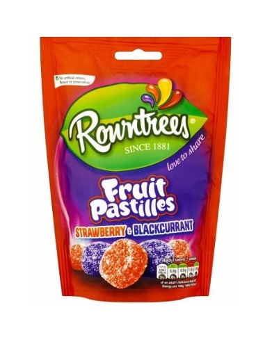 Rowntree's Fruit Pastilles Strawberry & Blackcurrant Vegan Pouch 143g
