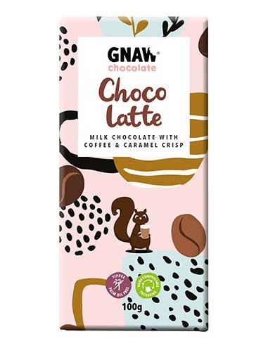 Gnaw Milk Chocolate Choco Latte Bar 100g