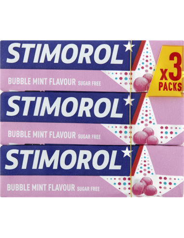 Stimorol Bubble Mint 3Pk 42g