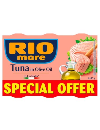 Rio Mare Tuna in Olive Oil 6x80g