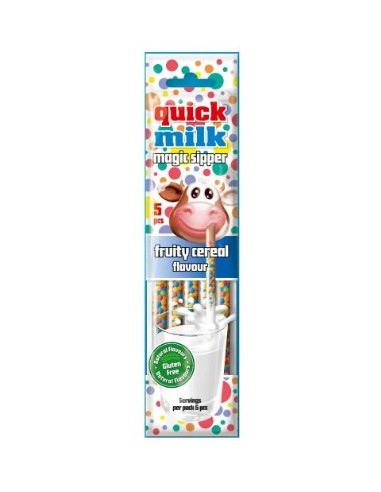 Quick Milk Fruity Cereal Straw 5pcs 30g