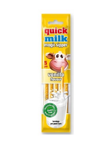 Quick Milk Vanilla Straw 5pcs 30g