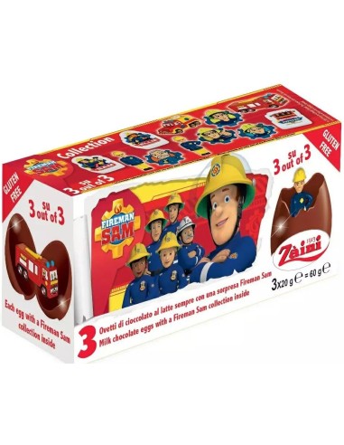 Zaini Egg Fireman Sam 3Pk 60g