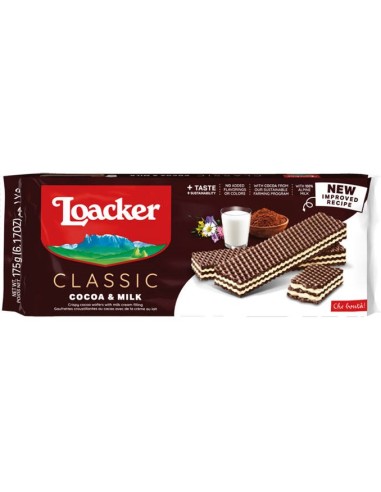 Loacker Classic Waffles Cocoa & Milk 175g