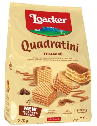 Loacker Quadratini Waffles Tiramisu 220g