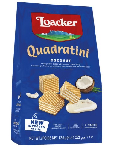 Loacker Quadratini Waffles Coconut 125g