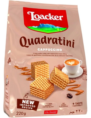 Loacker Quadratini Waffles Cappuccino 220g