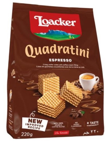 Loacker Quadratini Waffles Espresso 220g