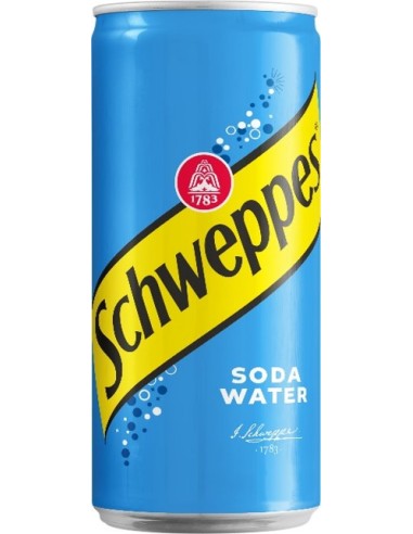 Schweppes Soda Water Sleek Can 330ml