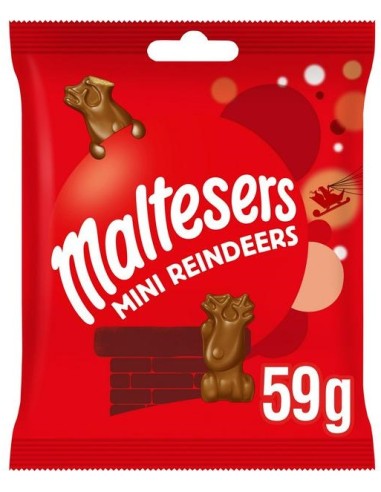 Maltesers Reindeer Chocolate Christmas Mini Treats Bag Clip Strip 59g