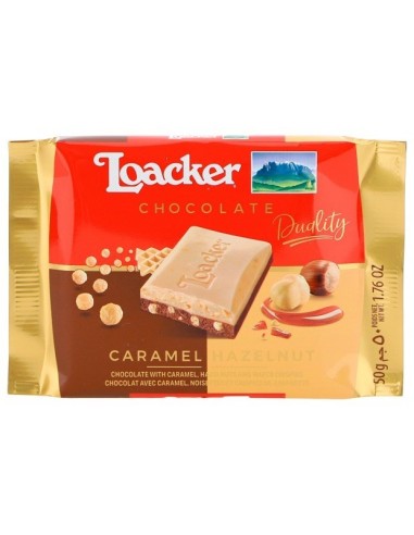 Loacker Chocolate Duality Caramel & Hazelnut 50g