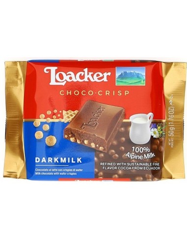 Loacker Cioccolato Crispy Darkmilk  Latte 50g