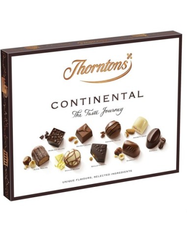 Thorntons Continental Milk, Dark, White Chocolate Box 264g