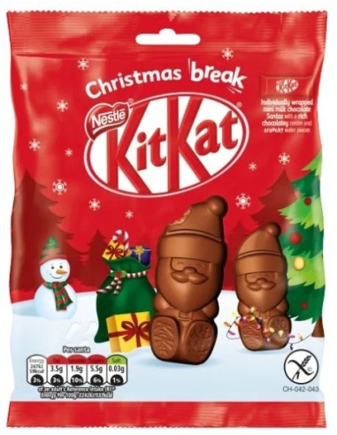 Kit Kat Santa Christmas Milk Chocolate Sharing Bag 55g