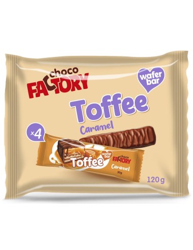 Choco Factory Toffee Caramel Wafer Bar  4Pk 120g