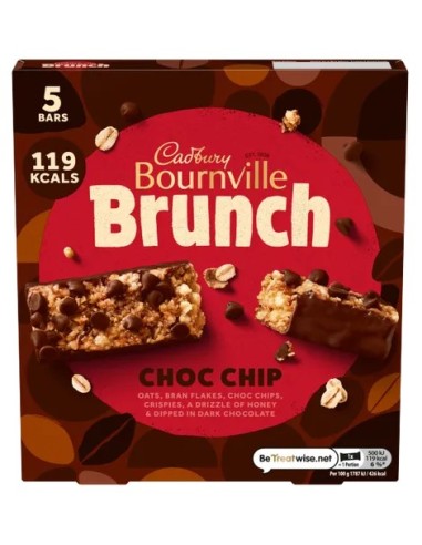 Cadbury Bournville Brunch Choc Chip 5Pk 140g