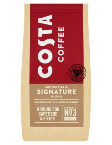 Costa Coffee Mocha Italia Signature Blend Ground for Cafetiere & Filter 200g