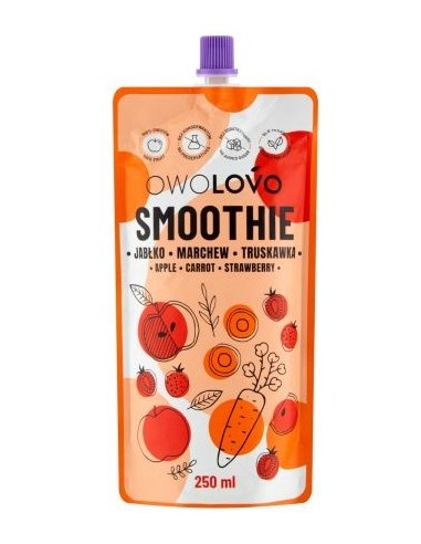 Owolovo Smoothie Apple Carrot & Strawberry 250ml