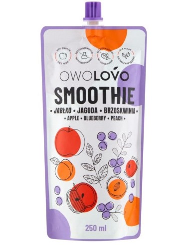 Owolovo Smoothie Apple Blueberry & Peach 250ml