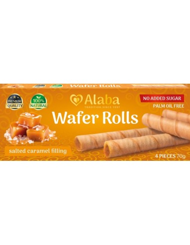 Alaba Wafer Salted Caramel Filling 70g