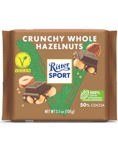 Ritter Sport Vegan Crunchy Whole Hazelnut 100g