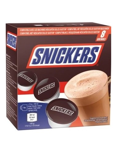 Snickers Hot Chocolate Pods 8Pk 120g