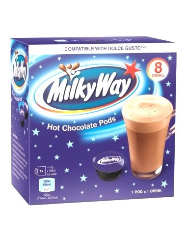 Milky Way Hot Chocolate Pods 8Pk 120g