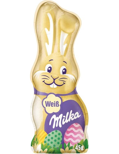 Milka "Schmunzelhase" Easter Bunny White Chocolate 45g