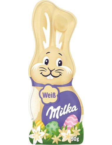 Milka "Schmunzelhase" Easter Bunny White Chocolate 90g