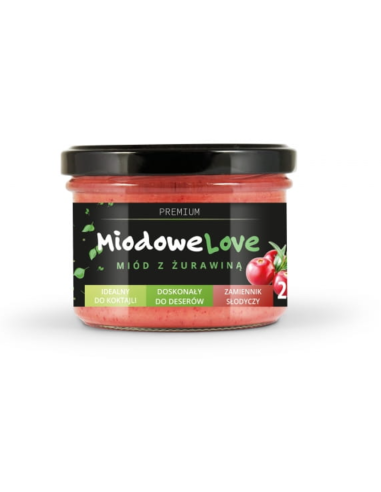 Miodowelove Honey/Cranberries 220g