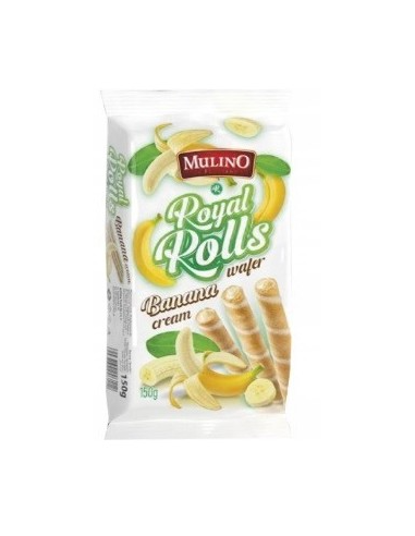 Mulino Banana Wafer Rolls 150g