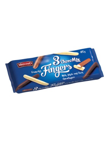 Mulino Crunchy Fingers 3 Choco Mix 115g