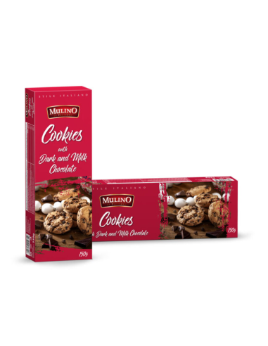 Mulino Cookies With Dark & Milk Chocolate 150g