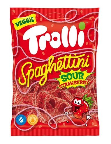 Trolli Spaghettini Sour Erdbeeren 100g