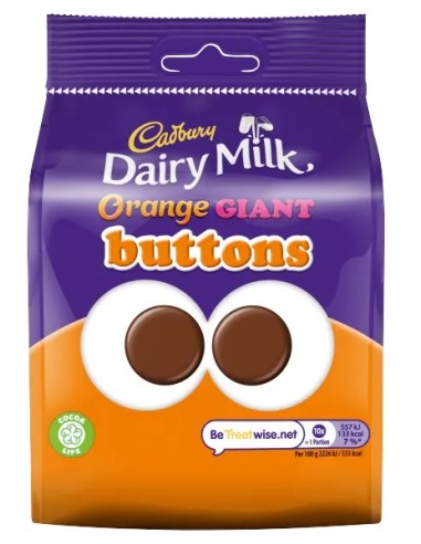 Cadbury Dairy Milk Giant Orange Buttons 95g