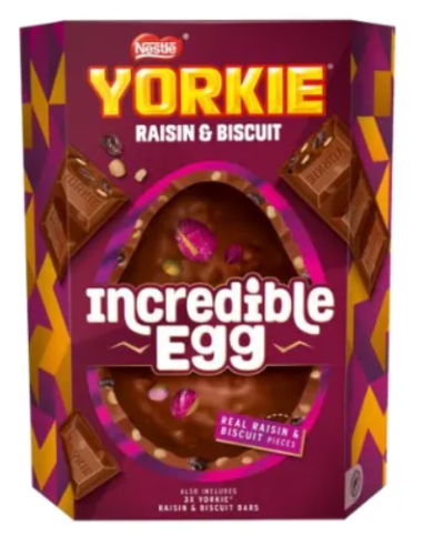 Yorkie Raisin & Biscuit Incredible Egg 388g