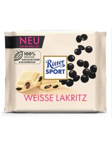 Ritter Sport White Chocolate Liqourice 100g