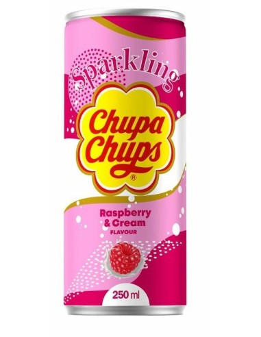 Chupa Chups Sparkling Raspberry & Cream Drink 250ml