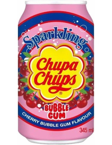 Chupa Chups Sparkling Cherry Bubblegum Drink 345ml