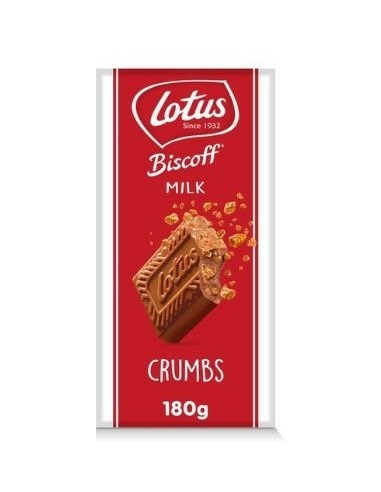 Lotus Biscoff Milk Chocolate with Biscoff Crumbs 180g