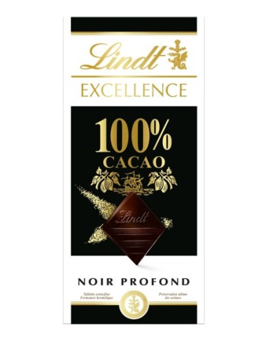 Lindt Excellence 100% Cocoa Dark Chocolate 50g