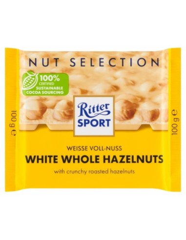 Ritter Sport  White Whole Hazelnuts 100g