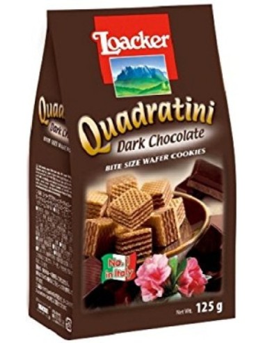 Loacker Quadratini Waffles Dark Chocolate 125g