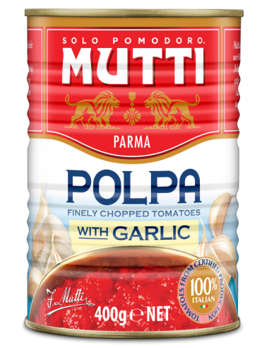 Mutti Chopped Tomatoes with Garlic 400g