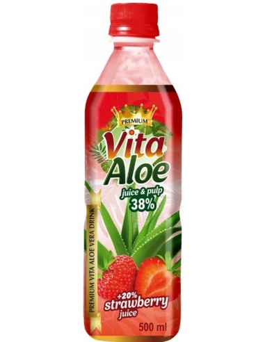 Vita Aloe Drink with Aloe 38% Strawberry 500ml