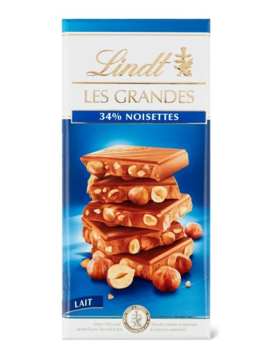 Lindt Les Grandes Milk Hazelnut 150g