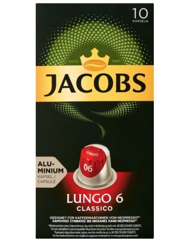 Jacobs Caps Lungo 6 Classico 10pcs 52g